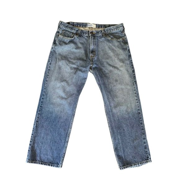 Levi's Strauss Signature Mens Regular 38x30 Jeans Light Wash Straight Leg - Picture 1 of 12